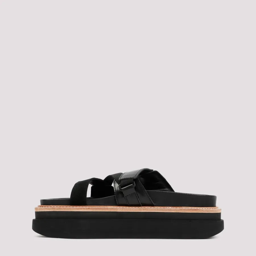 Sacai Hybrid Belt Sandals 2303063M-001 BLACK | IlDuomo