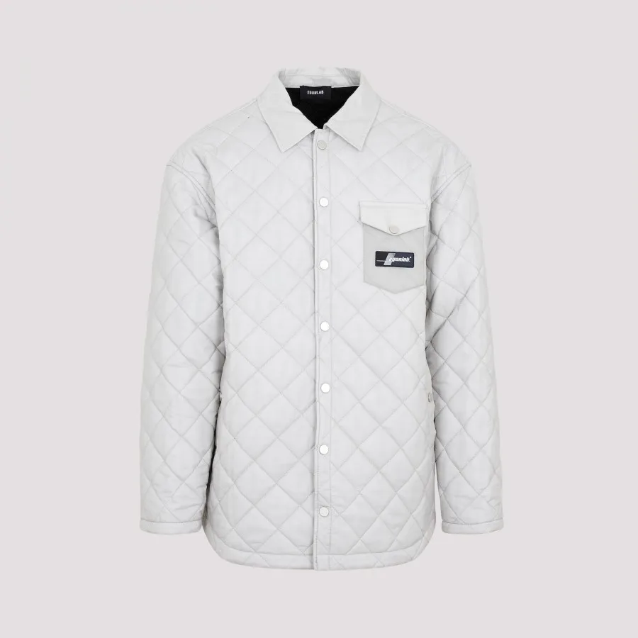 Egonlab Quilted Shirt SS23SH003-LIGHT GREY | IlDuomo