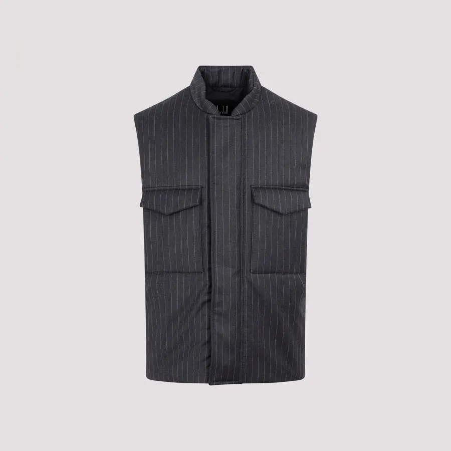Dunhill striped wool gilet - Grey