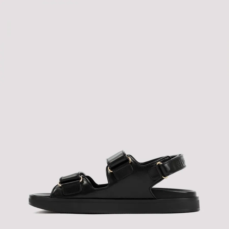 Givenchy Leather 4G Strap Flat Sandals BE3087E1UB-001 BLACK | IlDuomo