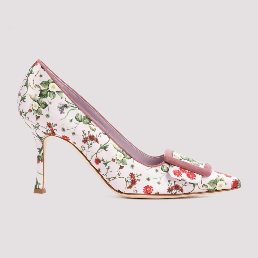 Manolo Blahnik Maysale Pumps 1232318-9053 PRINT | IlDuomo