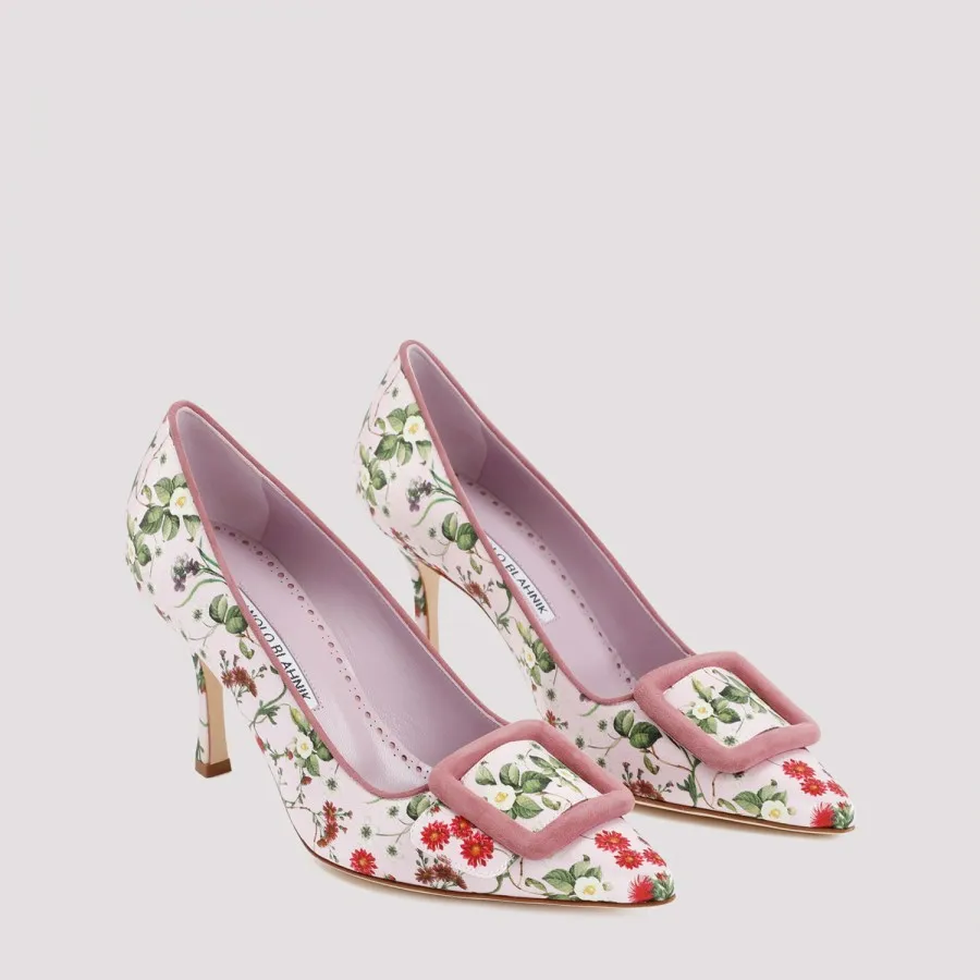 Manolo Blahnik Maysale Pumps 1232318-9053 PRINT | IlDuomo