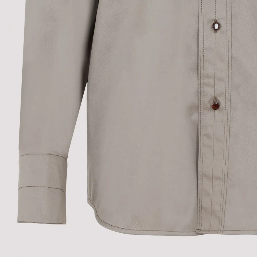 Lemaire flap-pocket cotton shirt - Neutrals