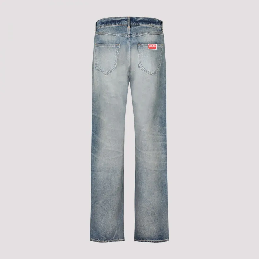 Kenzo Stone Bleach Asagao Straight Jeans FD65DP3316B7-DY STONE 