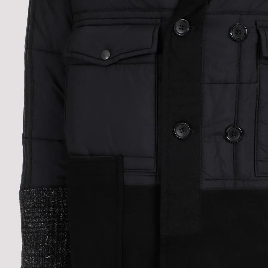 Junya Watanabe Black Paneled Coat