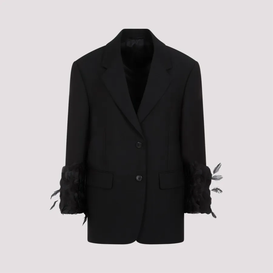 Prada feather jacket deals