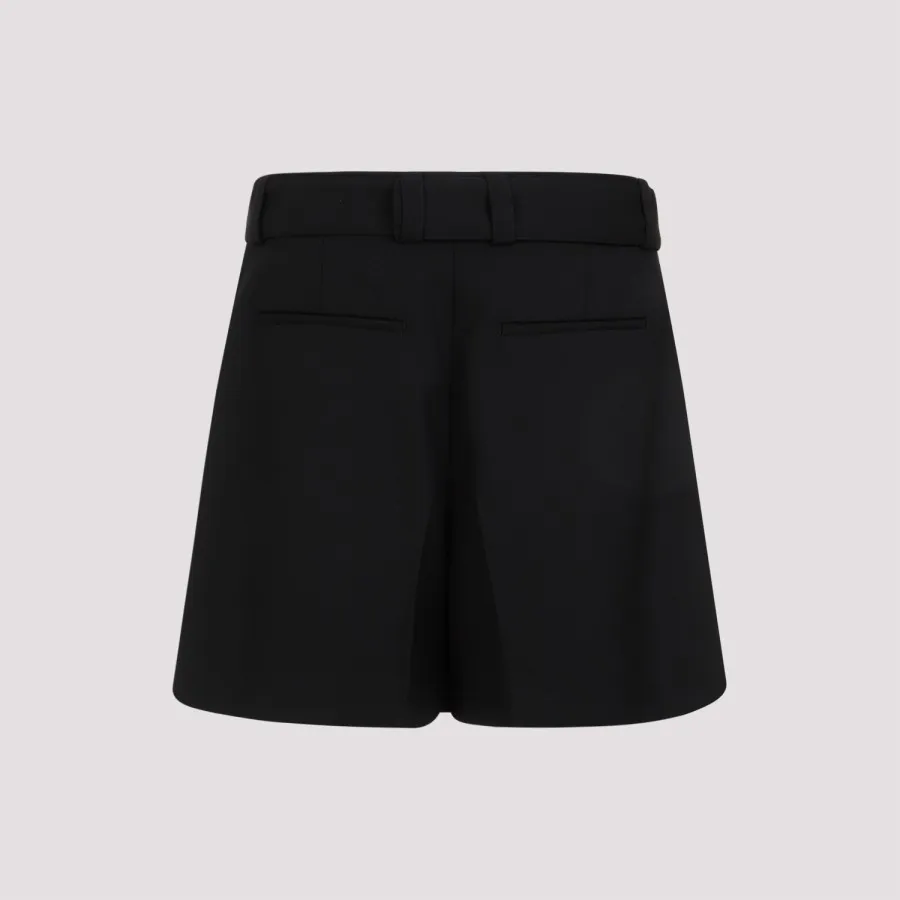 Jil Sander high-waisted velvet mini shorts - Black