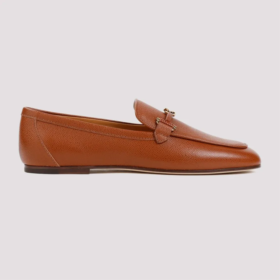 Tod`s Grained Leather Loafers XXW79A0IA80SZOS010-BRANDY SCURO 