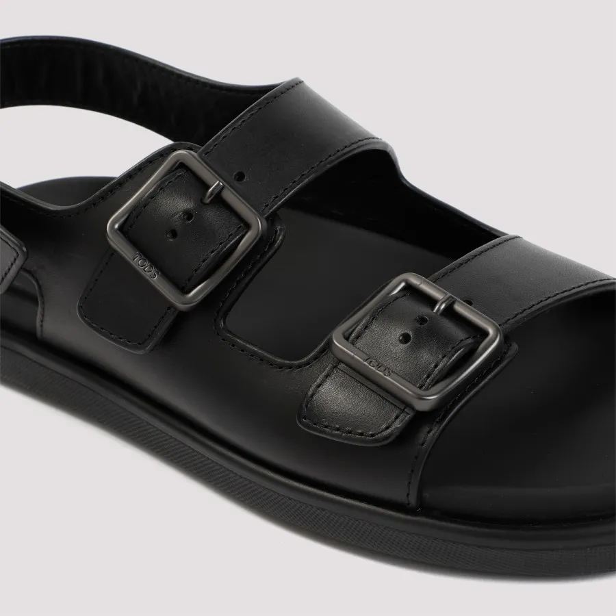 Black sandal outlet with buckle -MY3024 NERO