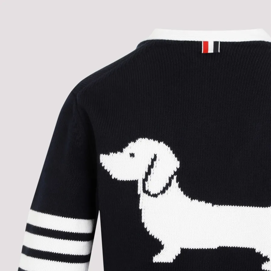 THOM BROWNE Dog Print newest Cardigan