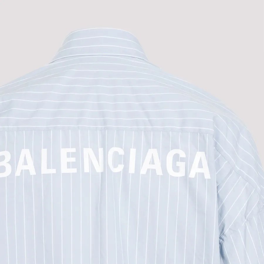 Balenciaga Cocoon Shirt 725395.TPM28-4773 LIGHT BLUE WH | IlDuomo