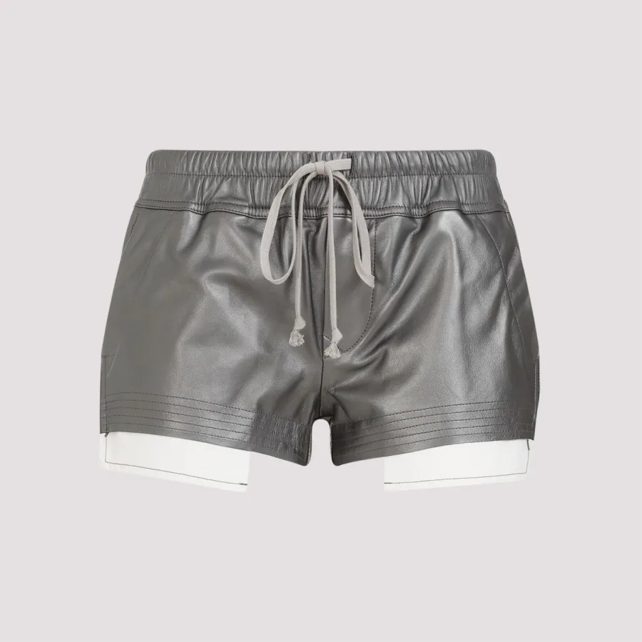 Rick Owens Fog Boxers Metallic Leather RP01D2316.LLPM-68 GUN METAL