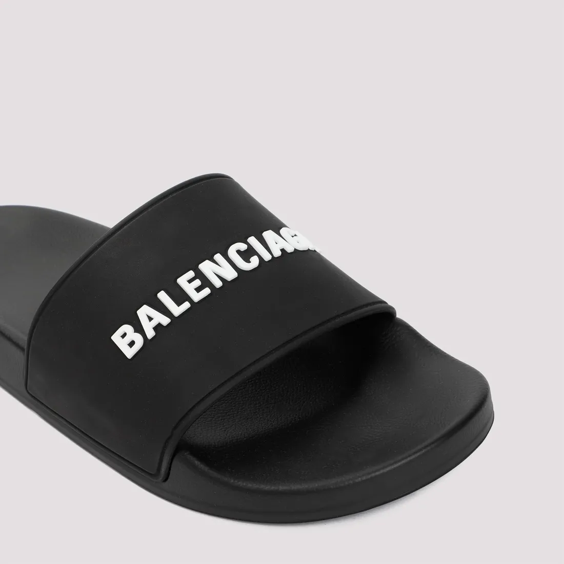 Balenciaga Pool Slide Logo Shoes 565826.W1S80-1006 BLACK WHITE