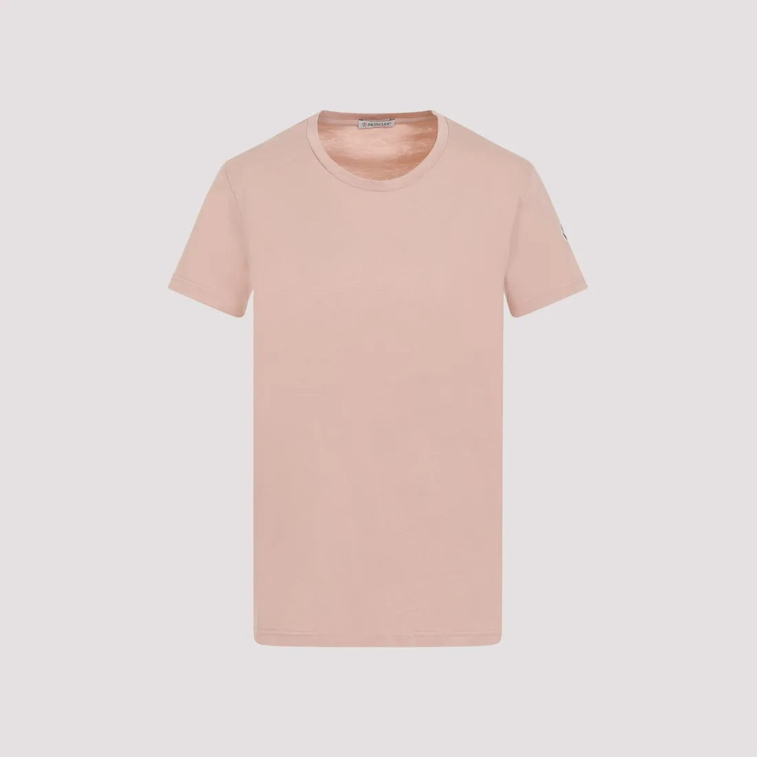 Moncler Cotton T-Shirt 8C73200.V8058-51J LIGHT PINK | IlDuomo