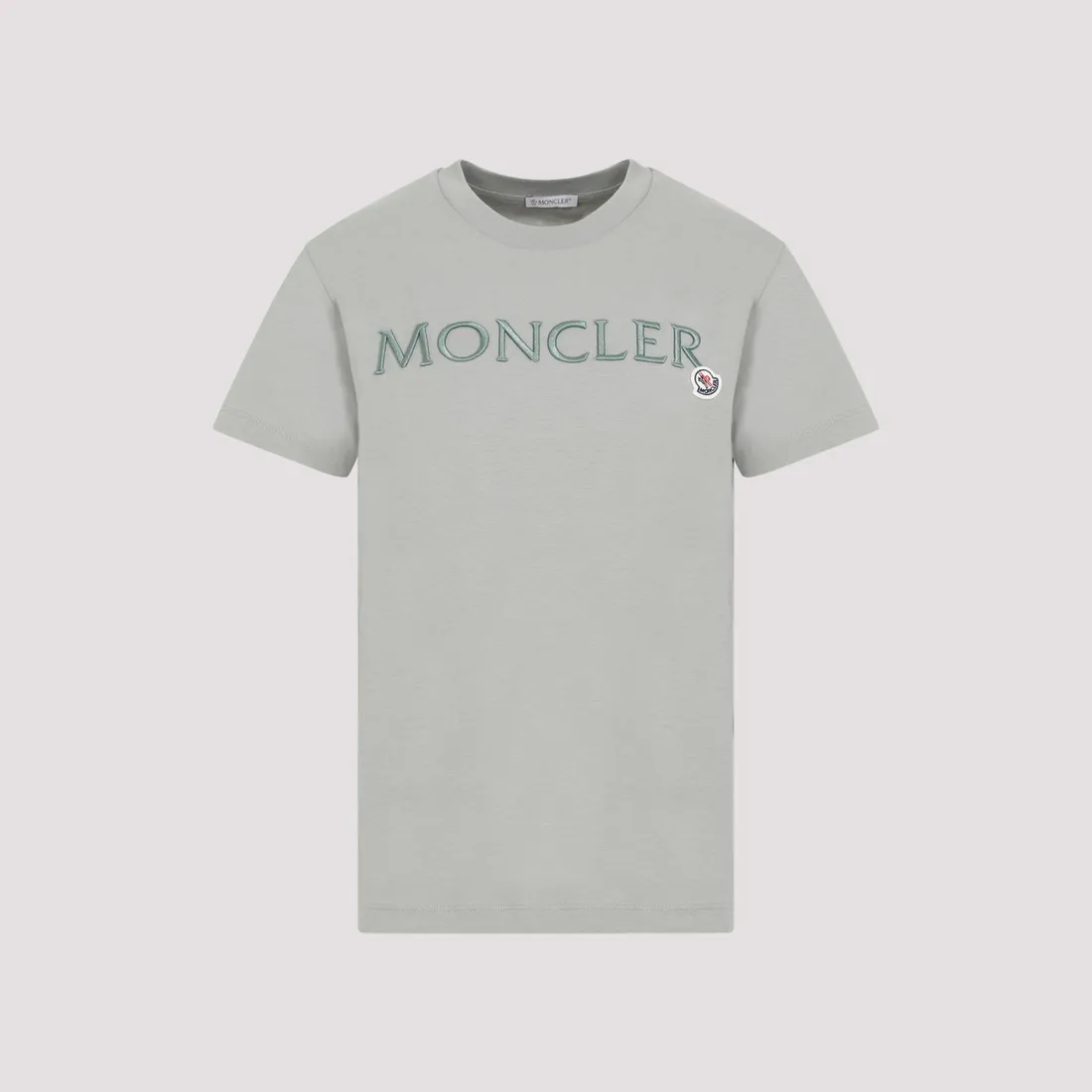 Moncler Cotton Logo T-Shirt 8C00006.829HP-92G GREY | IlDuomo