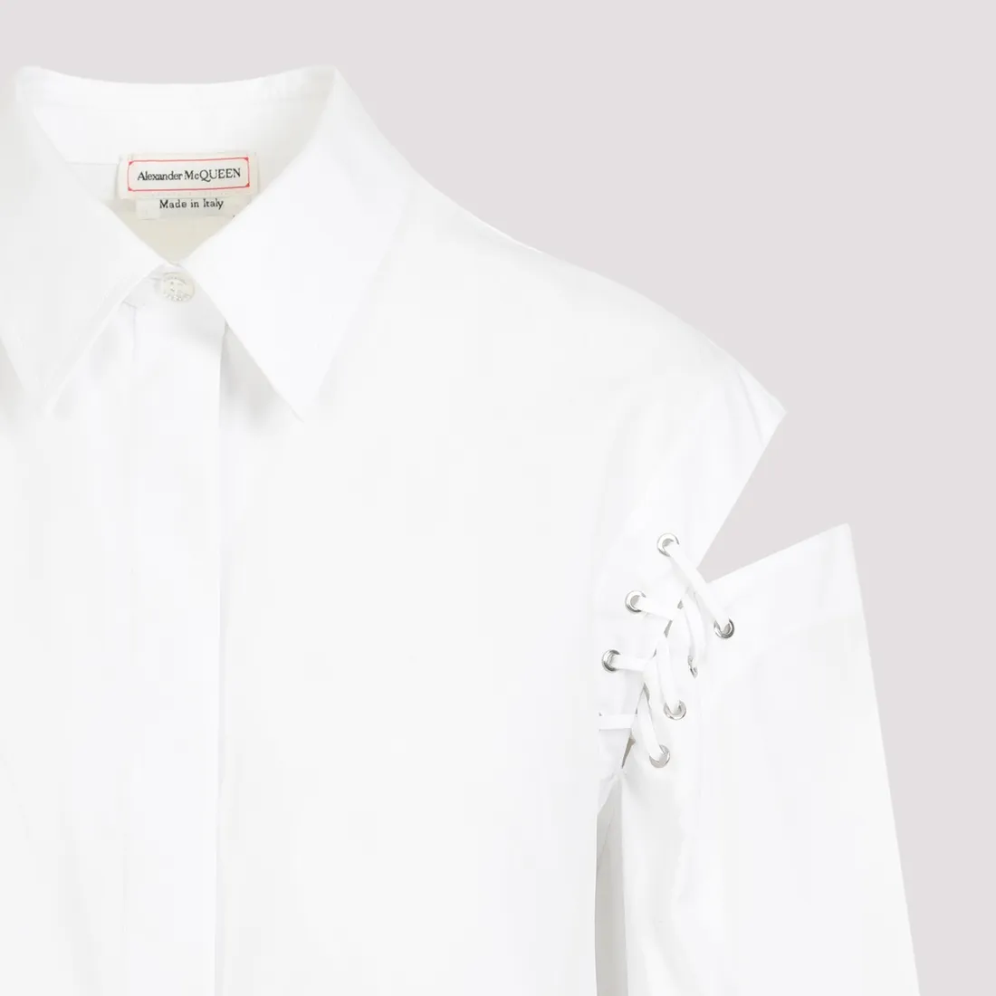 Alexander McQueen Shirt 790908.QAAAD-9000 OPTICAL WHITE | IlDuomo