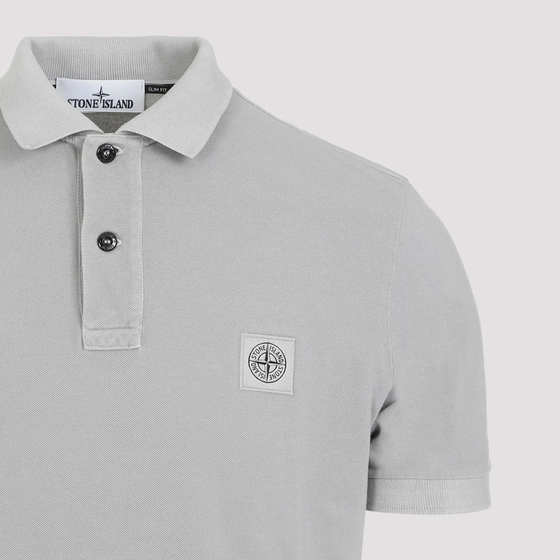 Grey stone island fashion polo