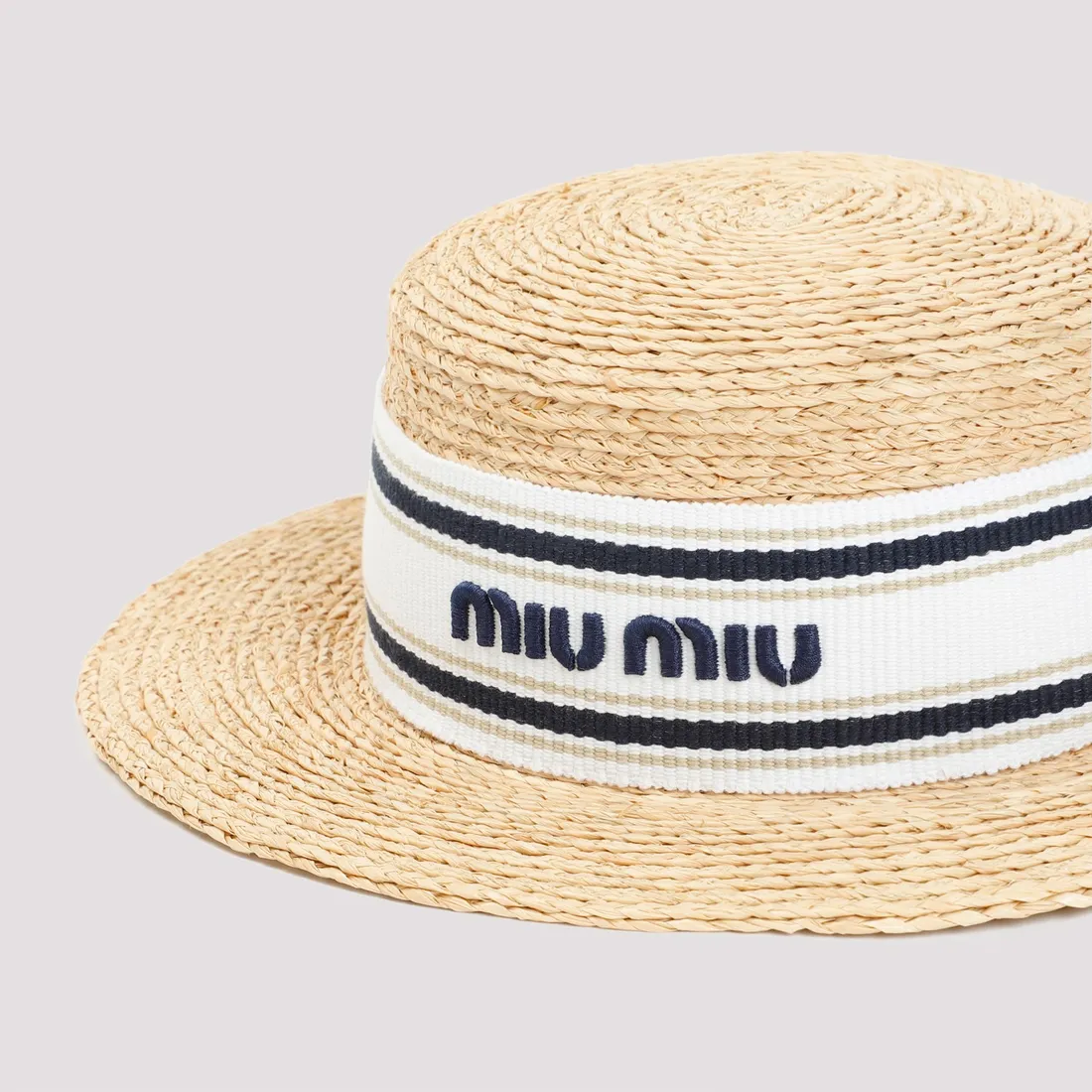 Miu Miu Raphia Hat 5HC117.2CQU-F0N86 NATURALE BIAN | IlDuomo