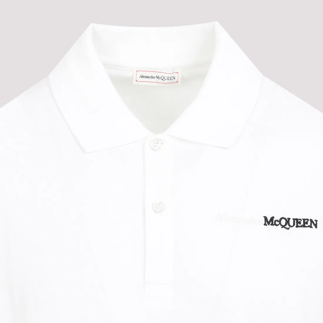 ALEXANDER MCQUEEN - Logo Piquet Cotton Polo Shirt