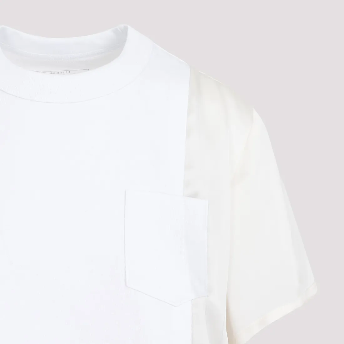 sacai draped short-sleeve blouse - White