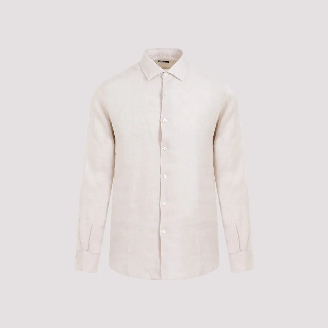 Zegna long-sleeve silk shirt - Neutrals