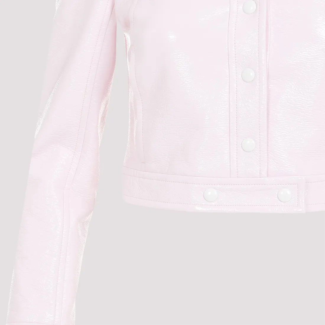 Courrèges vinyl trucker jacket - Pink