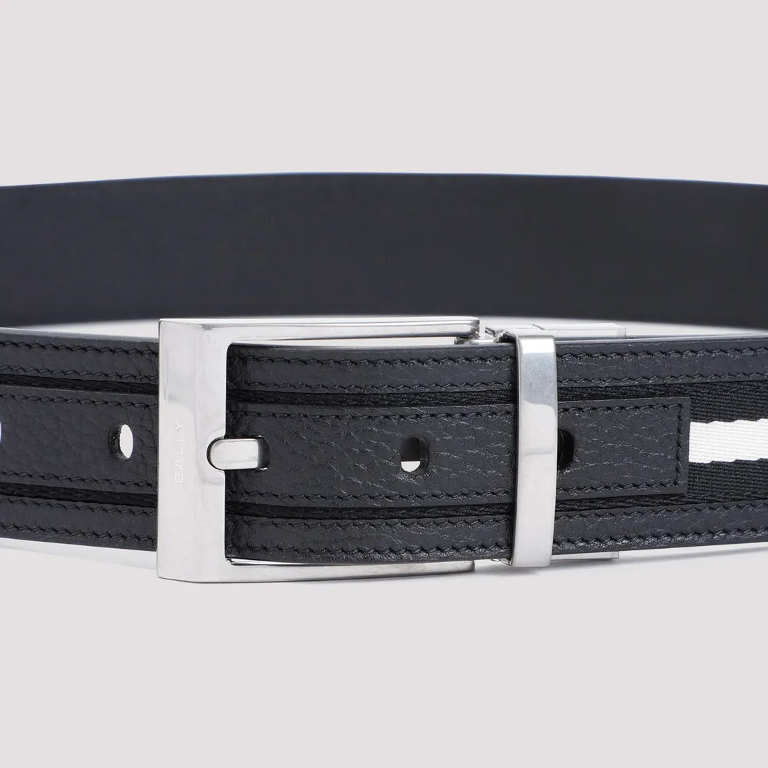 Bally Tonni Black Leather Fixed Belt EU deals 105