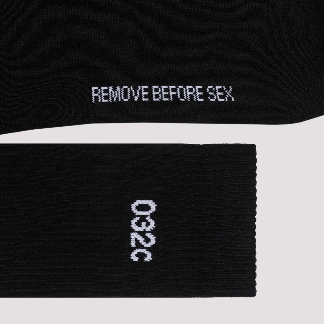 032C Remove Before Sex Socks 003RBSSOCKS-BLACK WHITE | IlDuomo