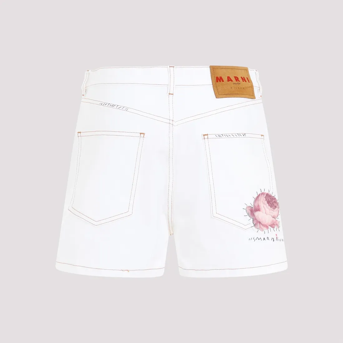 Marni Short 5-Pockets Trousers PAJD0502SX.UTC341-00W01 LILY WH 