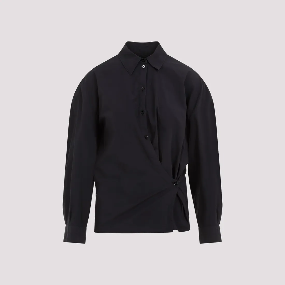 Lemaire Straight Collar Twisted Shirt SH1032.LF445-BL791 DARK NAVY