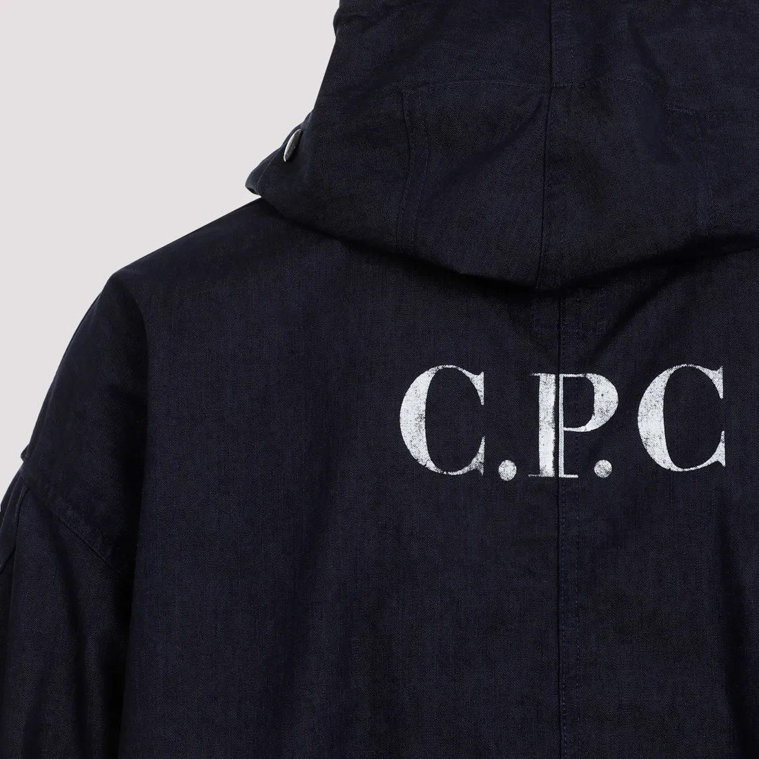 C.P. Company logo-print hooded jacket - Grey