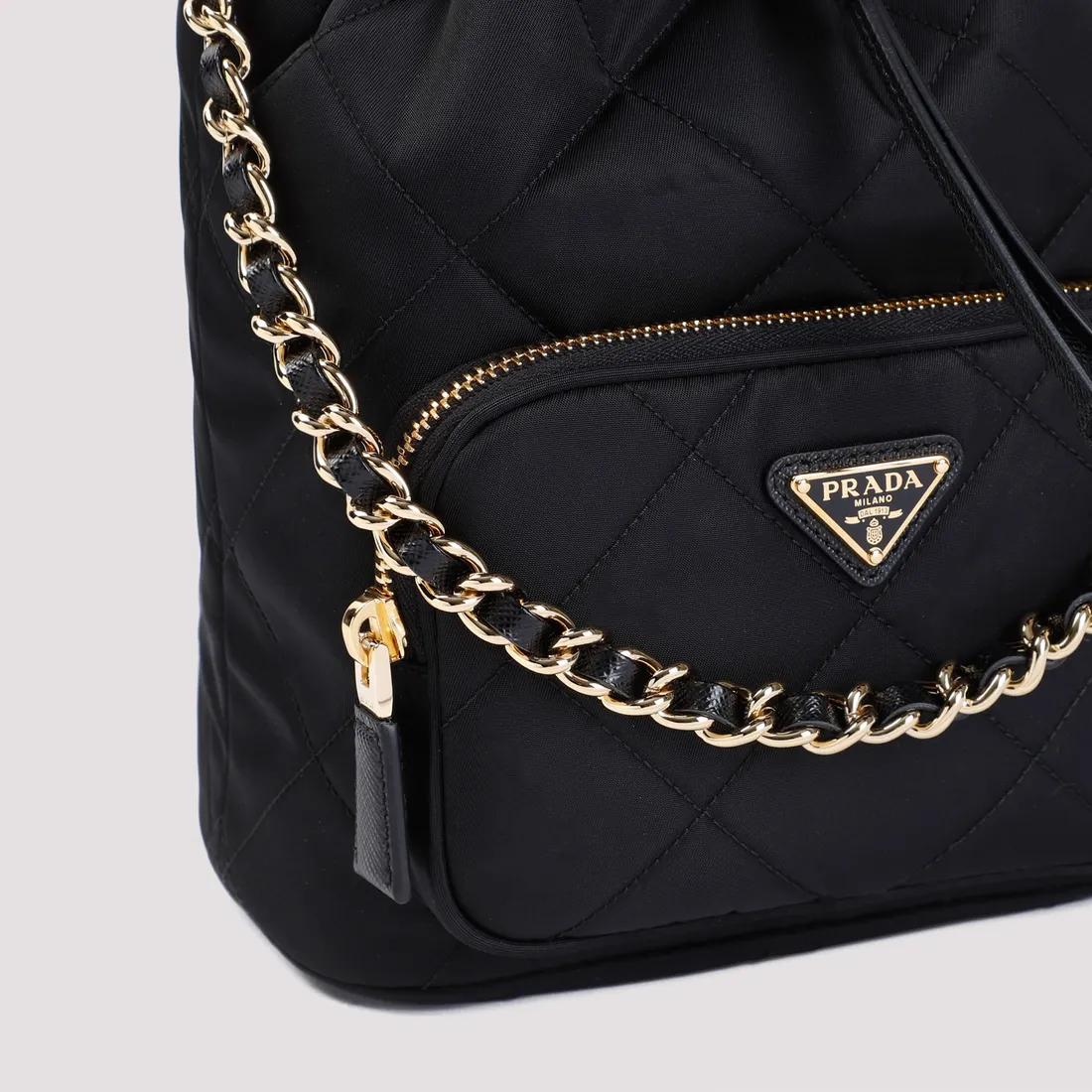 Prada nylon bucket bag online