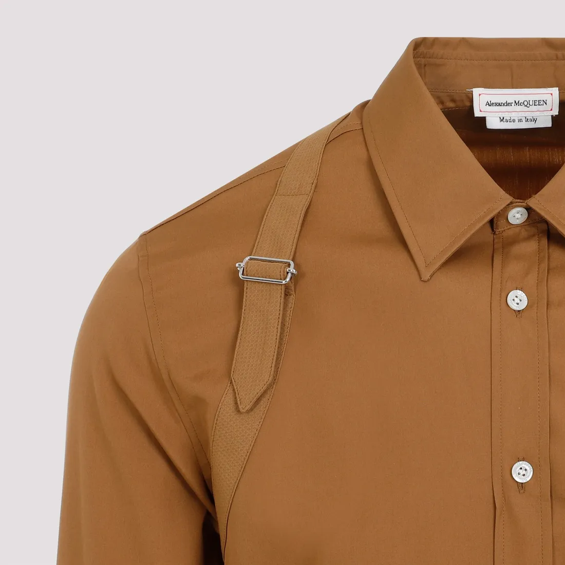 Alexander McQueen Harness Shirt 624753.QNAAD-2028 RICH CAMEL | IlDuomo