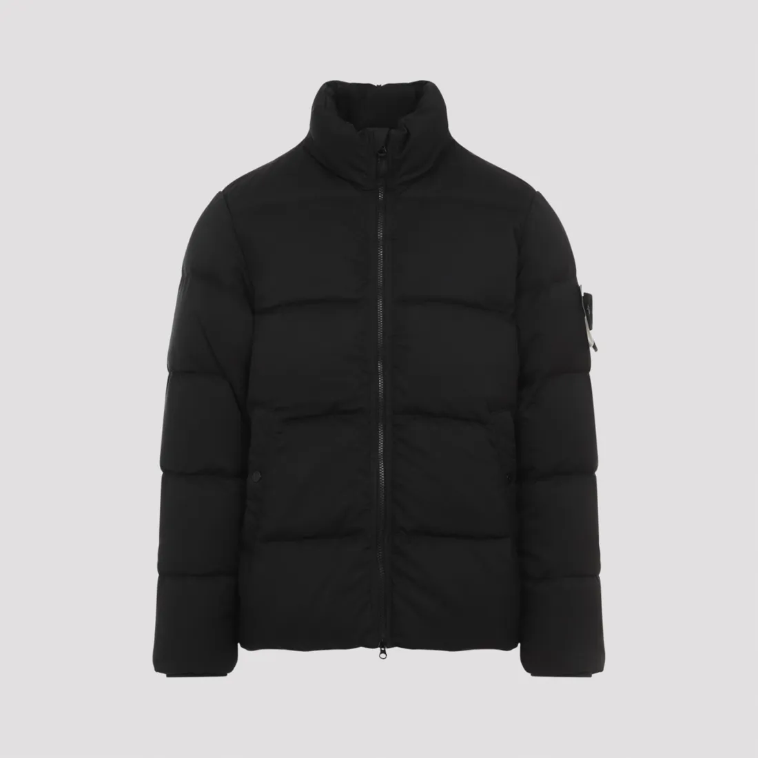 Black stone island puffer coat deals