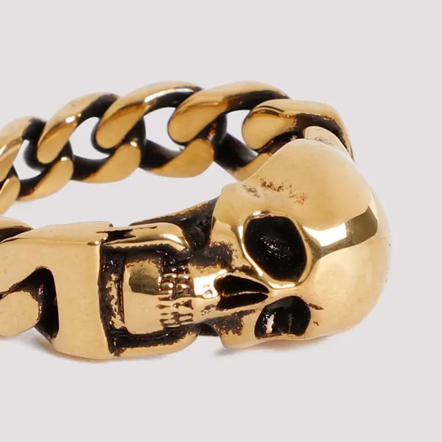 Alexander Skull Chain Ring 735914.J160T-0448 ORO | IlDuomo